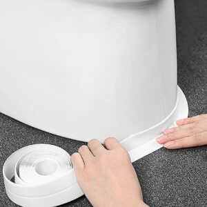 1roll PVC Sealing Strip, Minimalist White Sealant Tape For Bathroom, Kitchen